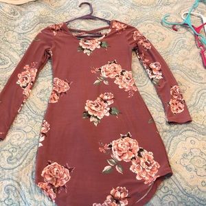 Floral long sleeve dress